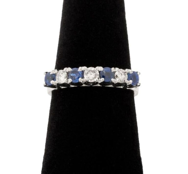 14k Gold Sapphire and Diamond Ring