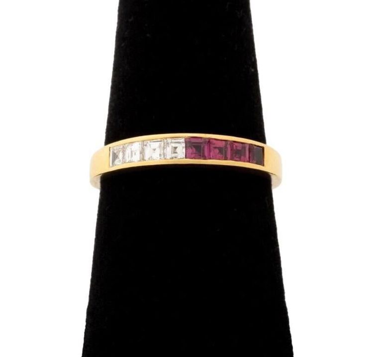 18k Gold Ruby and Diamond Ring