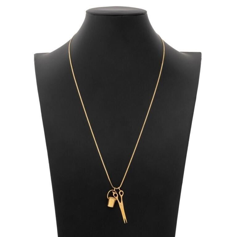 18k Yellow Gold Link Serpentine Necklace