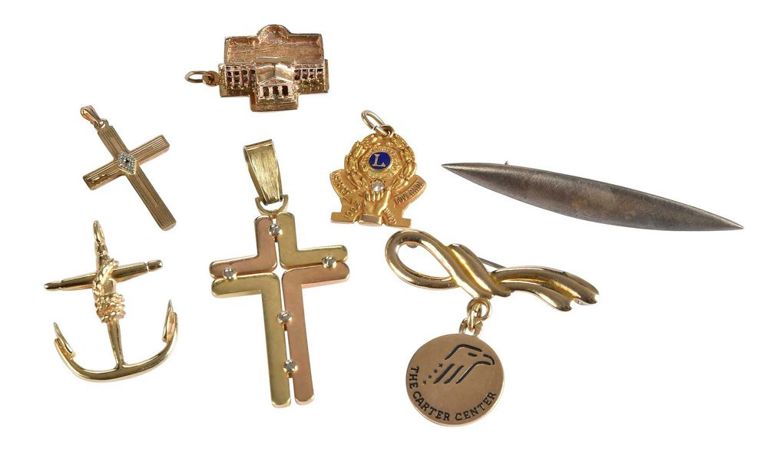 Gold Charms and Brooches
