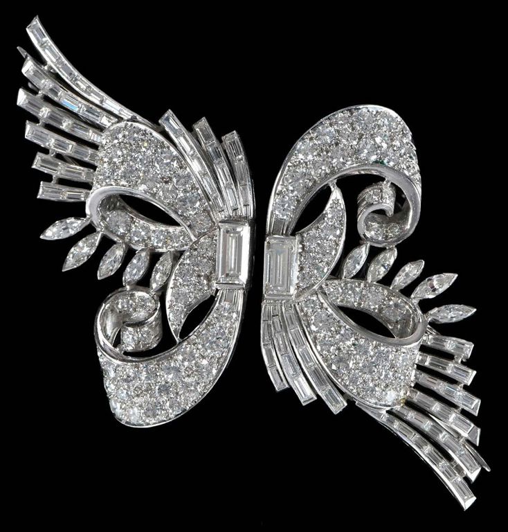 Platinum Diamond Brooches