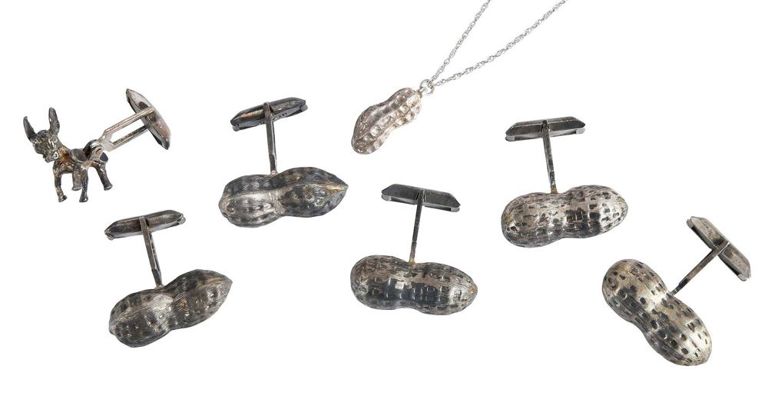Sterling Silver Cufflinks and Pendant