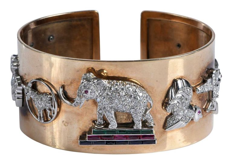 14k Yellow Gold Diamond and Gemstone Bracelet