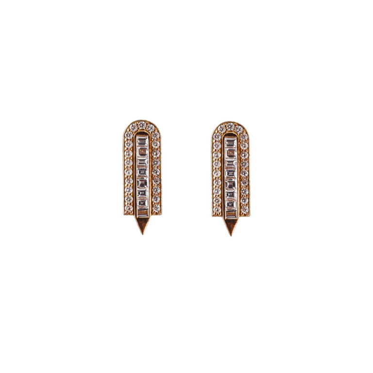 18k Yellow Gold Diamond Earrings