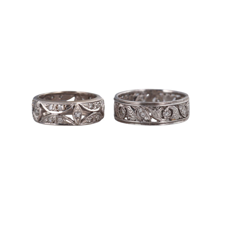 Gold and Platinum Diamond Rings