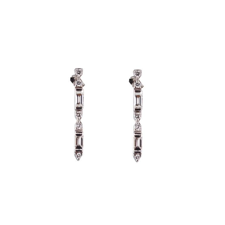 18k White Gold Diamond Earrings