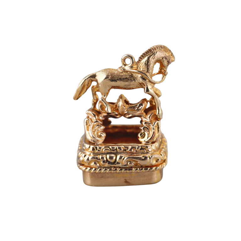 Gold Bloodstone Pendant