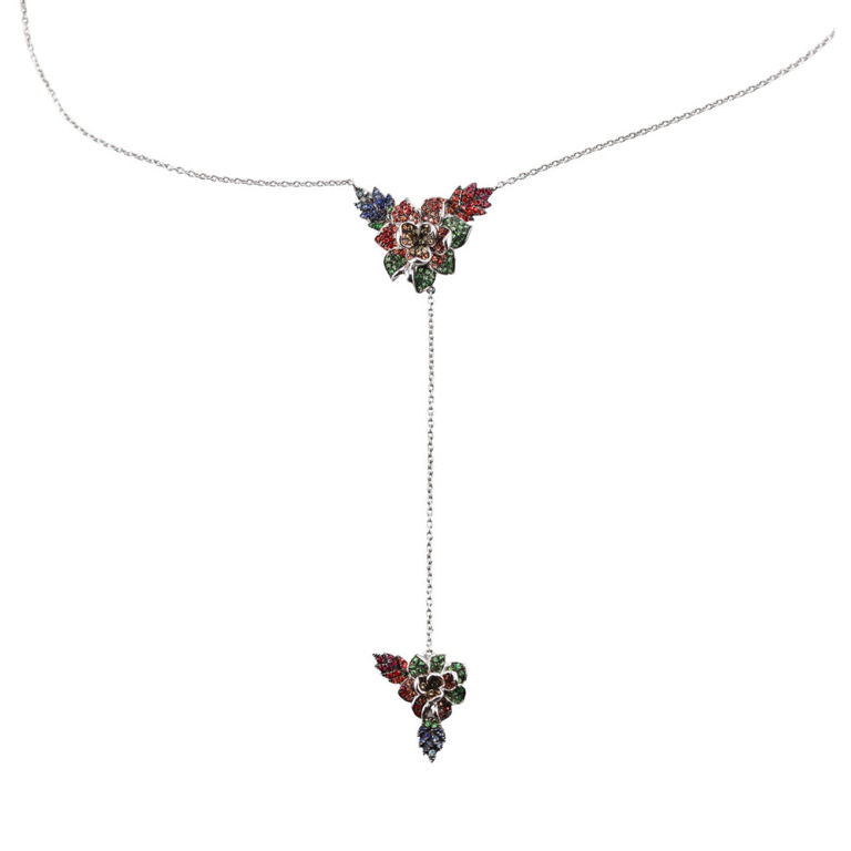 18k Gold Gemstone Pendant Necklace