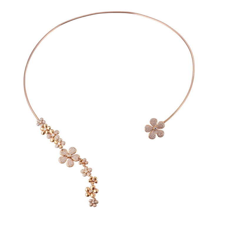18k Rose Gold Diamond Necklace