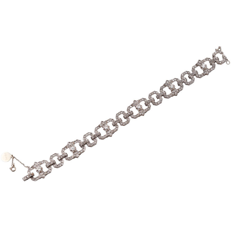 Antique Platinum Diamond Bracelet