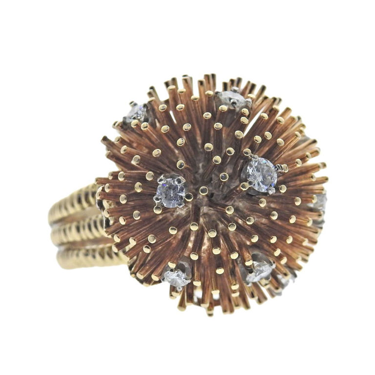 14k Yellow Gold Diamond Ring