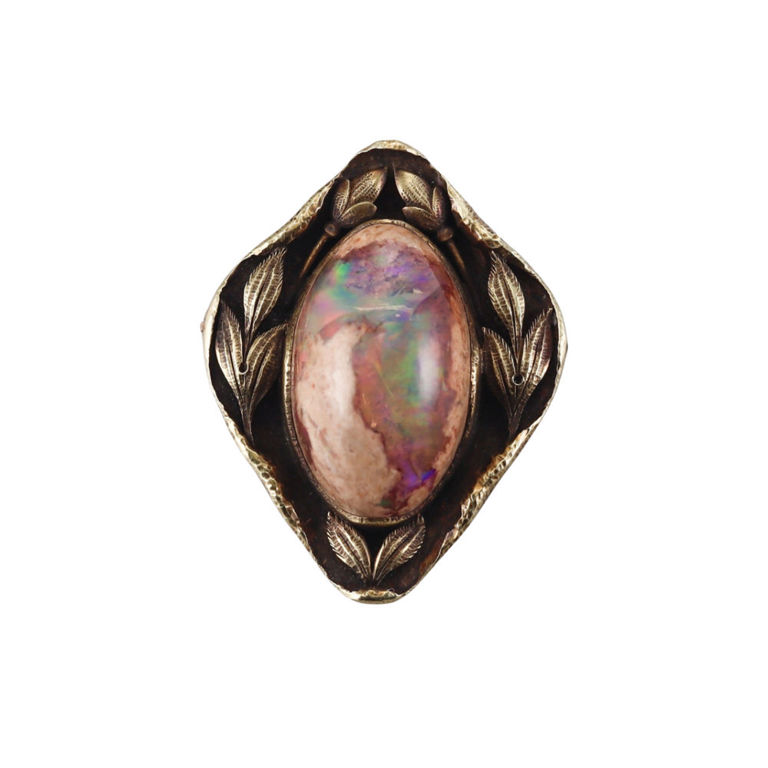 14k Gold Opal Brooch