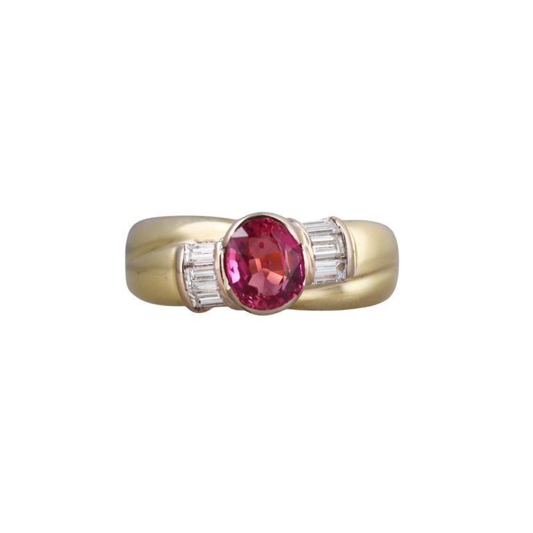 18k Gold Sapphire and Diamond Ring