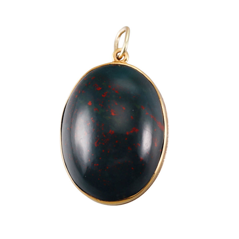 Antique 14k Gold Bloodstone Locket