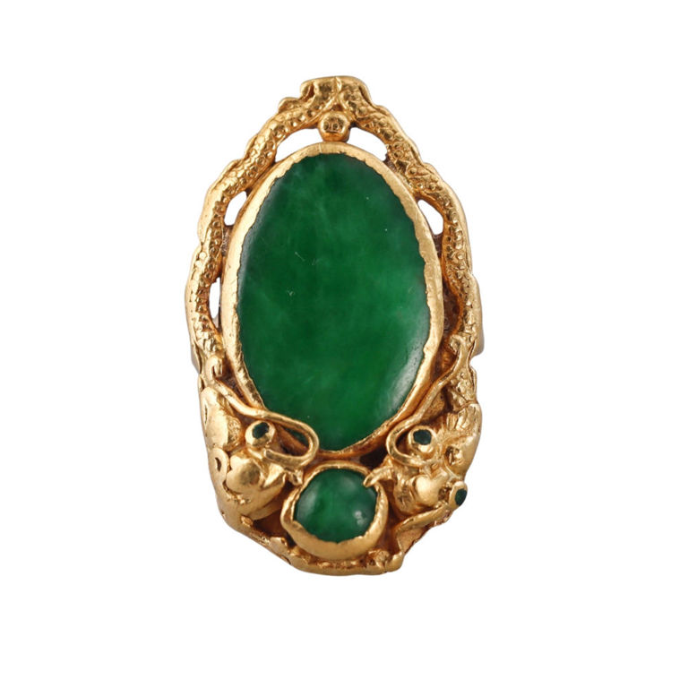 Gold Jade Ring