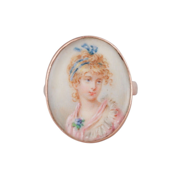 9k Gold Portrait Ring