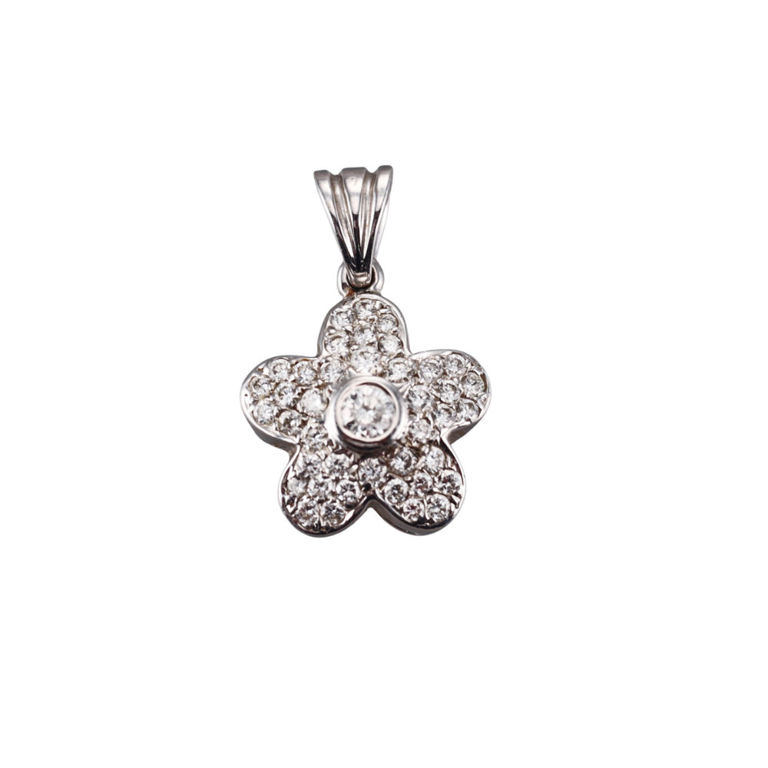 14k Gold Diamond Pendant