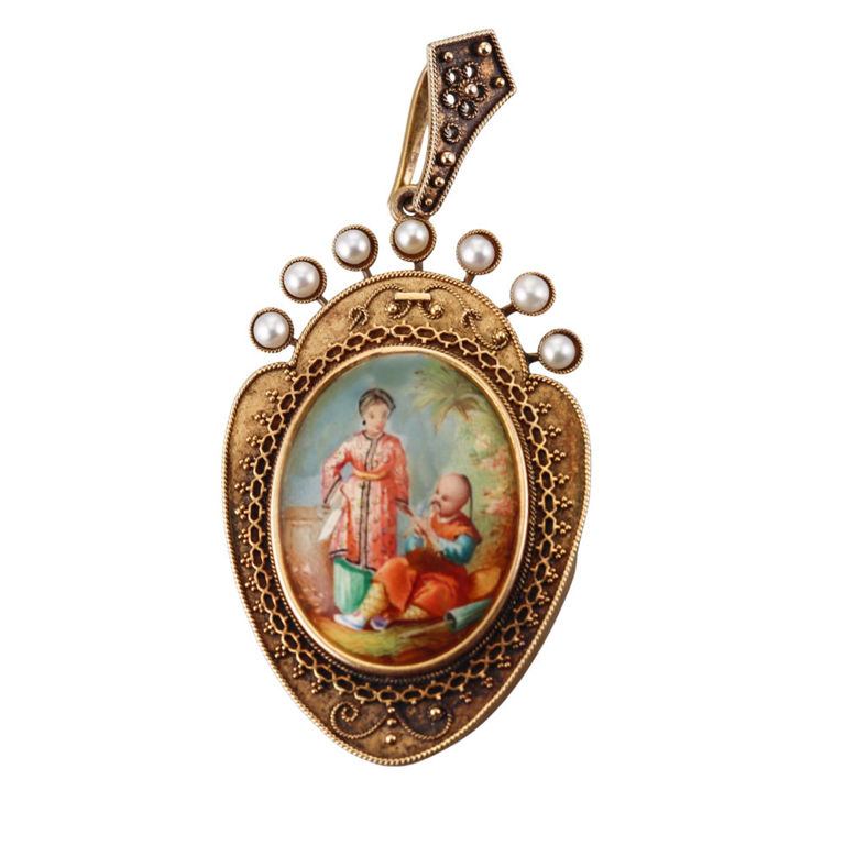 18k Gold Pearl Pendant