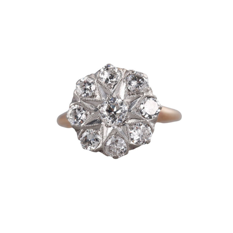 Gold and Platinum Diamond Ring