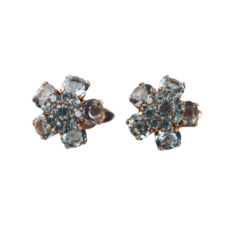 14k Gold Aquamarine Earrings
