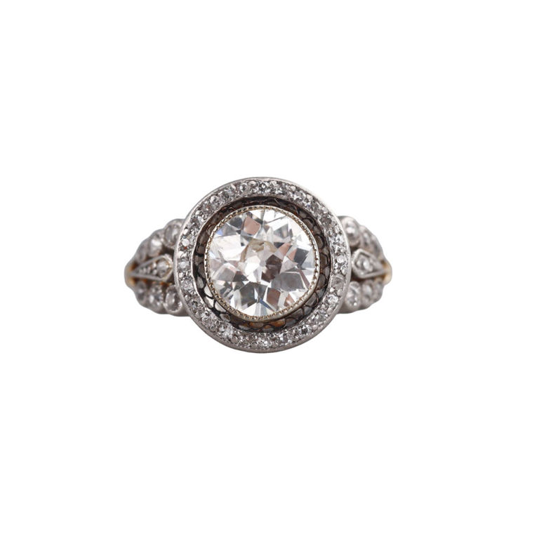 Gold and Platinum Diamond Ring