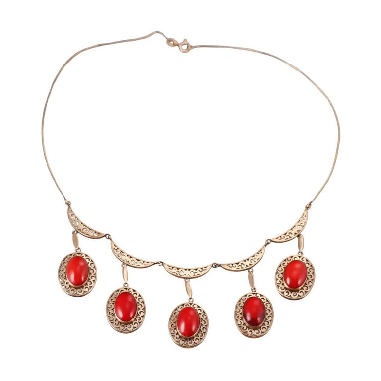 15k Gold Coral Necklace