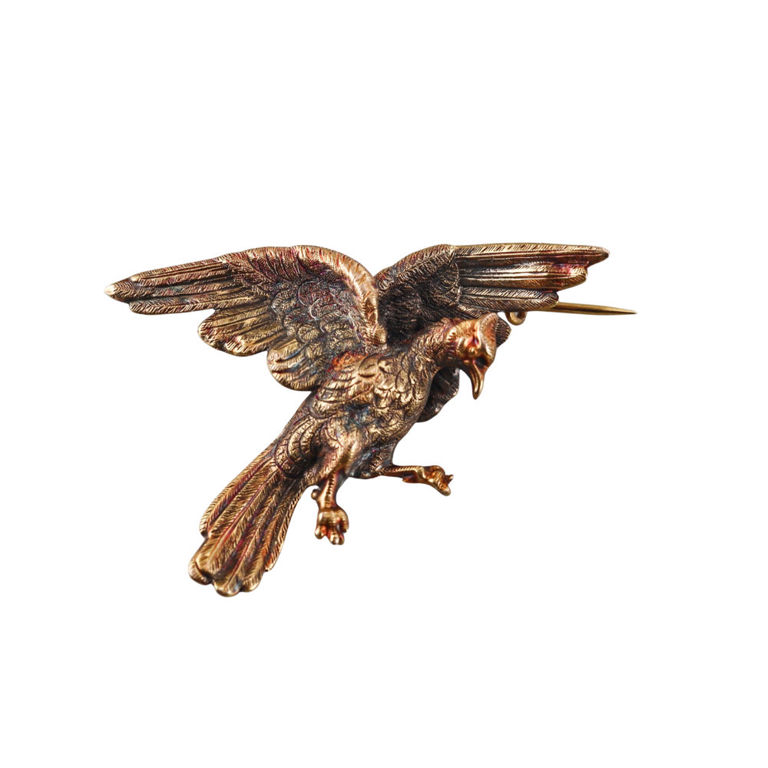 Yellow Gold Eagle Brooch