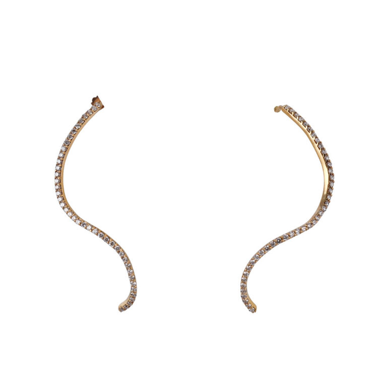 18k Yellow Gold Diamond Earrings
