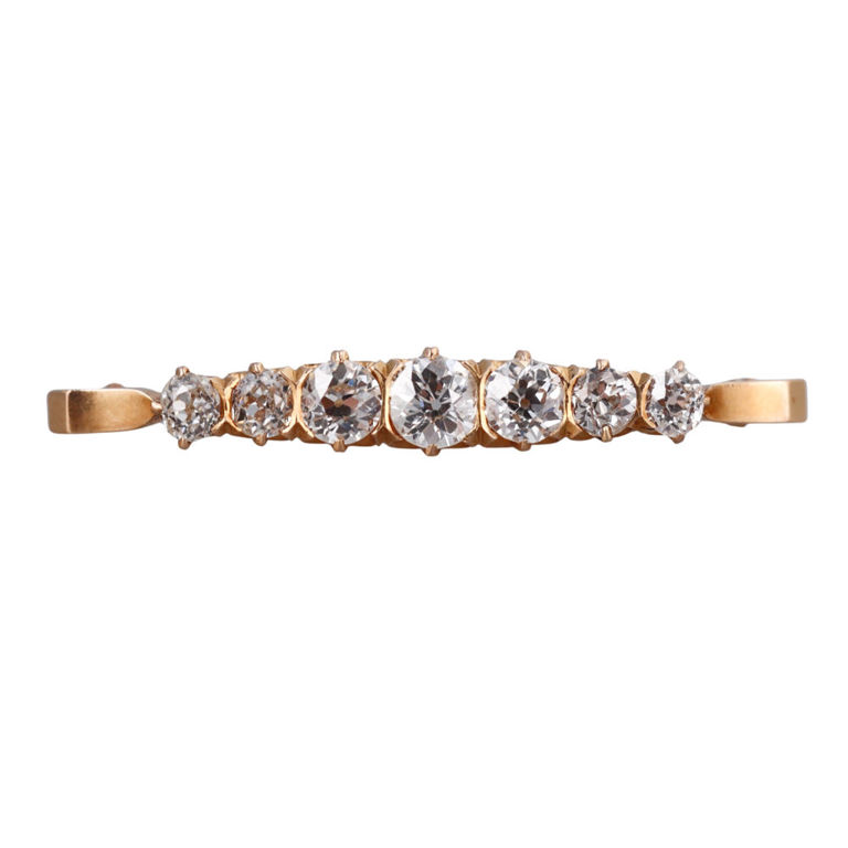 14k Gold Diamond Brooch
