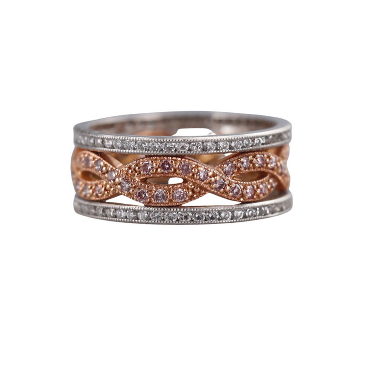 18k Gold Diamond and Sapphire Ring