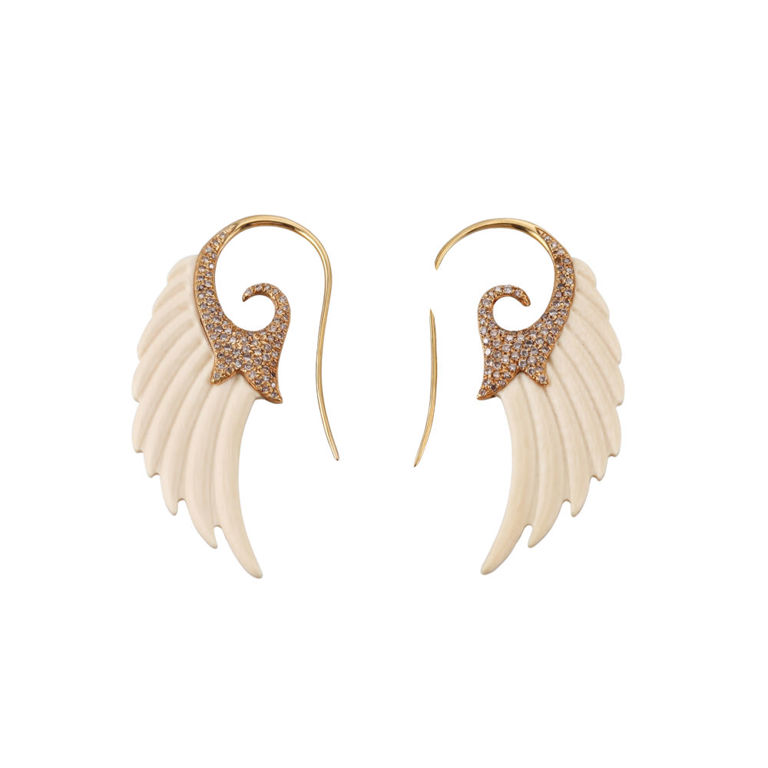 18k Yellow Gold Diamond Earrings