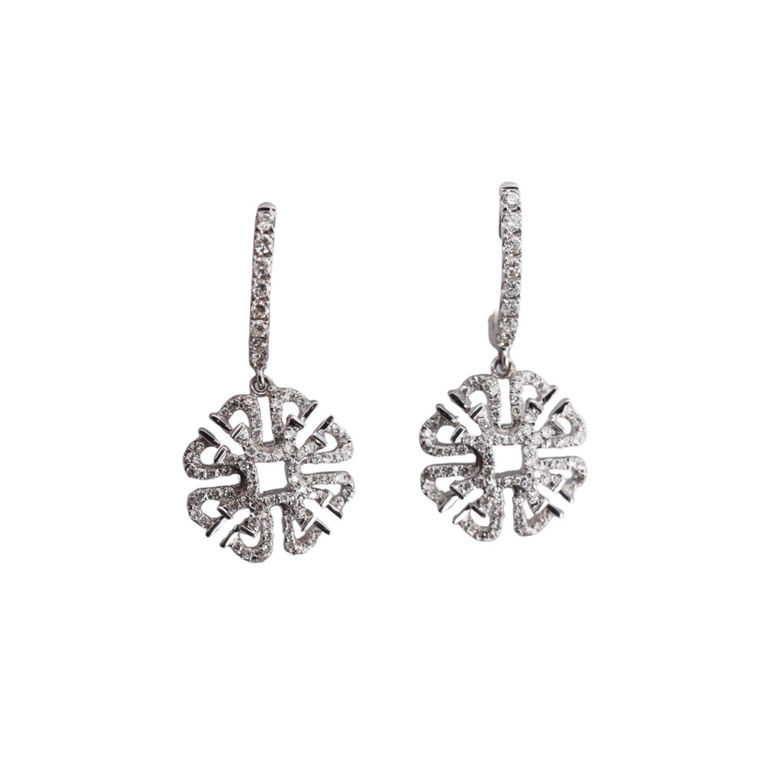 18k Gold Diamond Earrings