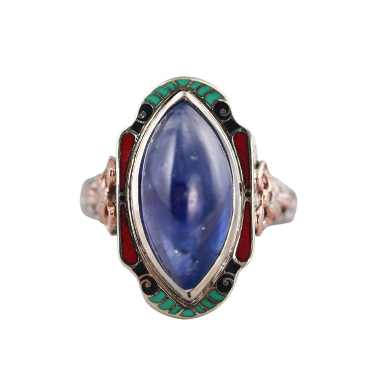 Gold and Platinum Sapphire Ring
