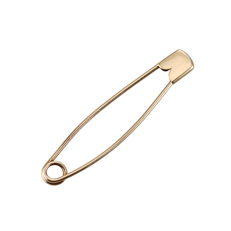 14k Gold Safety Pin Brooch
