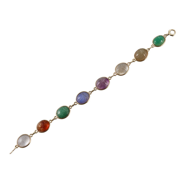 14k Yellow Gold Gemstone Bracelet