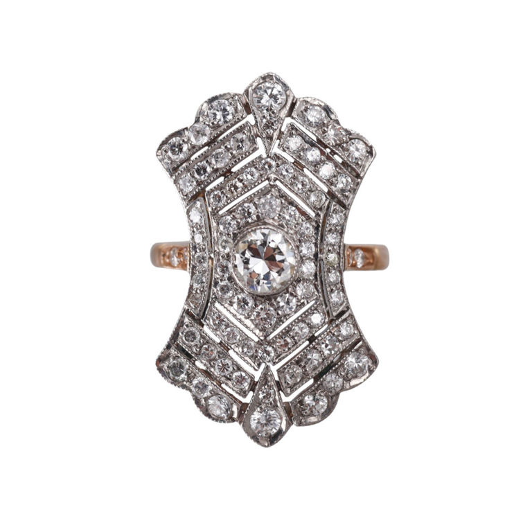 Gold and Platinum Diamond Ring