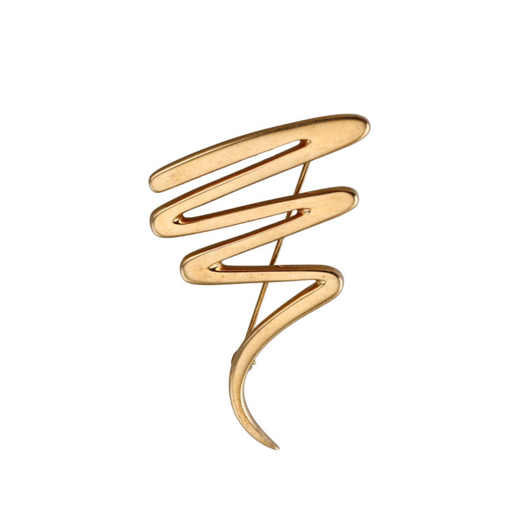 18k Yellow Gold Brooch
