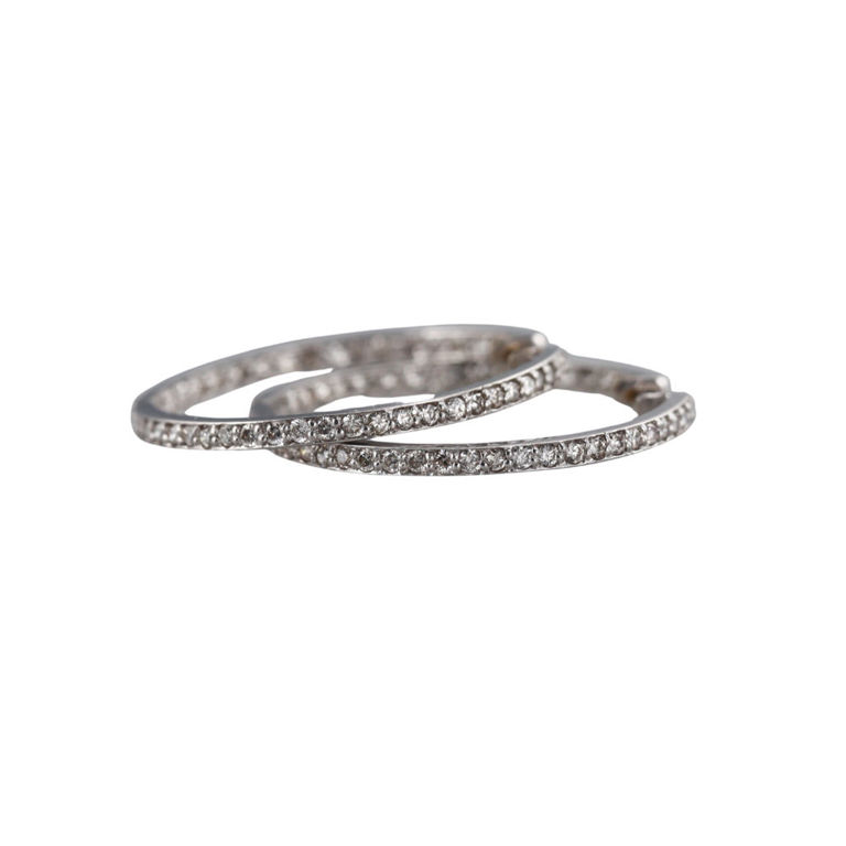 18k White Gold Diamond Earrings