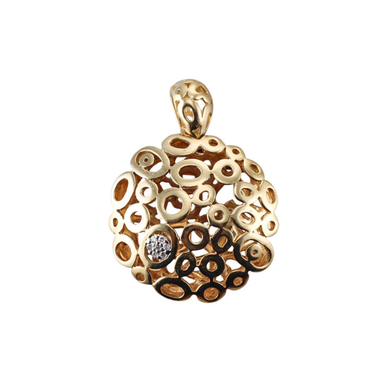 18k Yellow Gold Diamond Pendant
