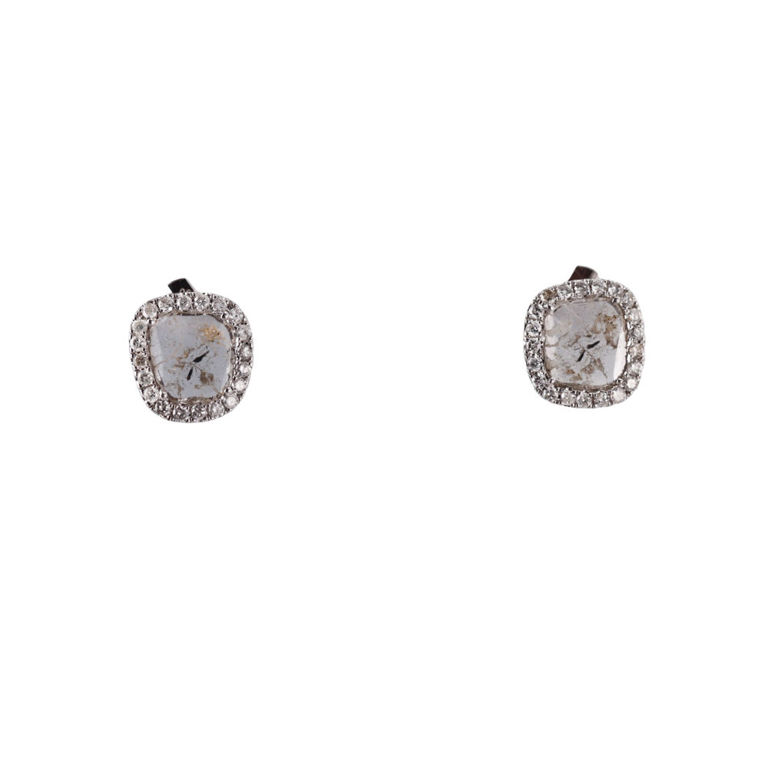18k White Gold Diamond Earrings