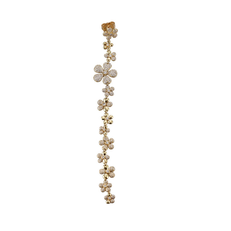 18k Yellow Gold Diamond Earring