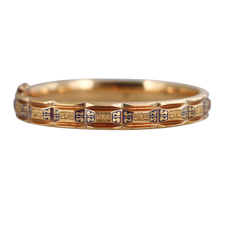 18k Gold Enamel Bracelet