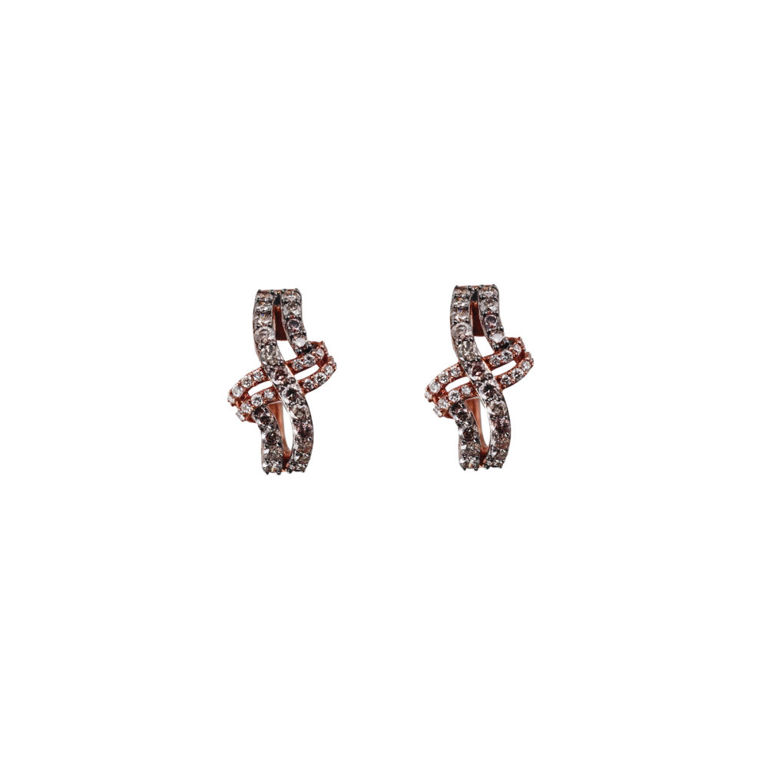 14k Rose Gold Diamond Earrings