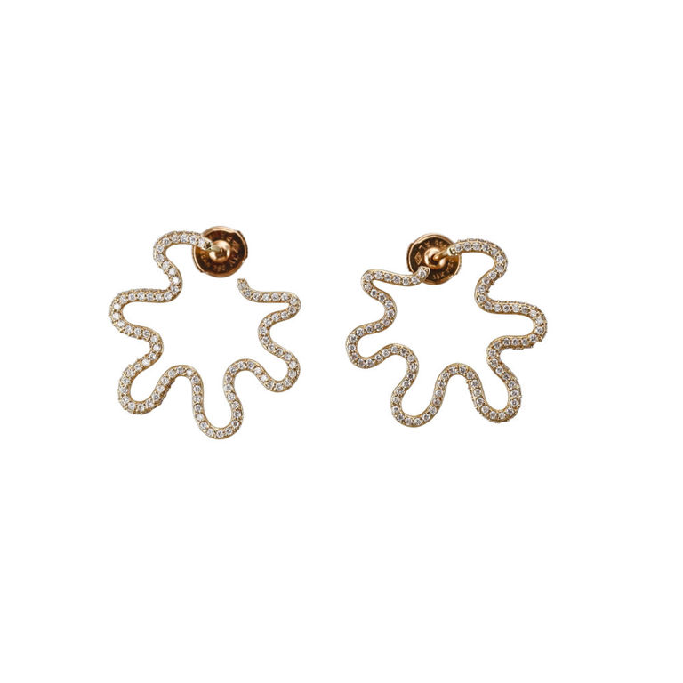 18k Gold Diamond Earrings