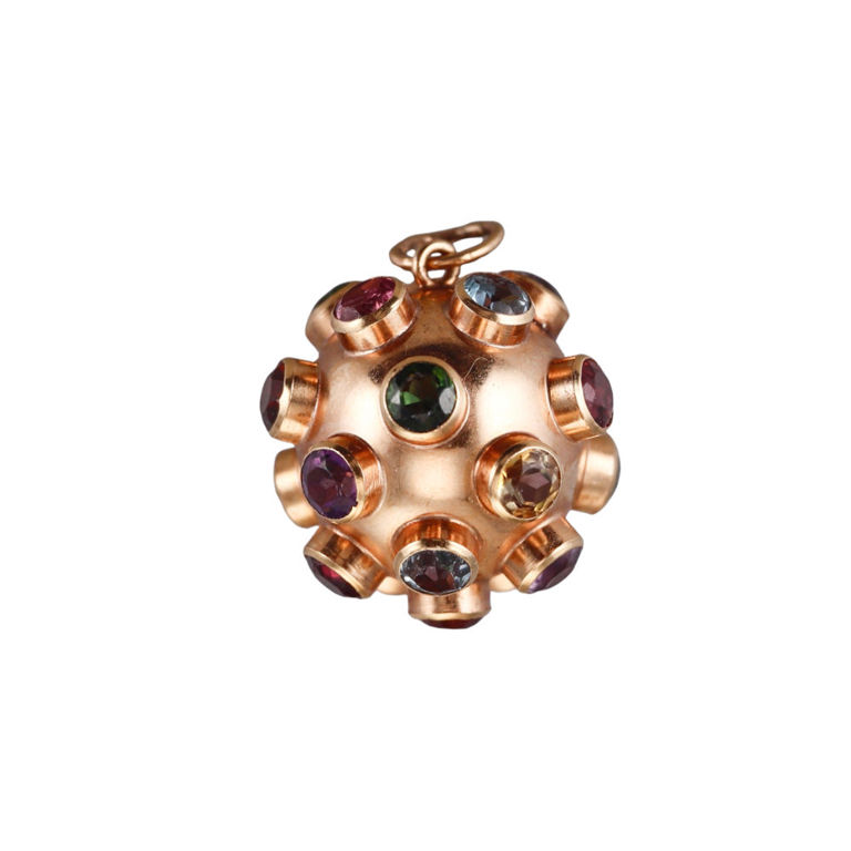18k Gold Gemstone Pendant