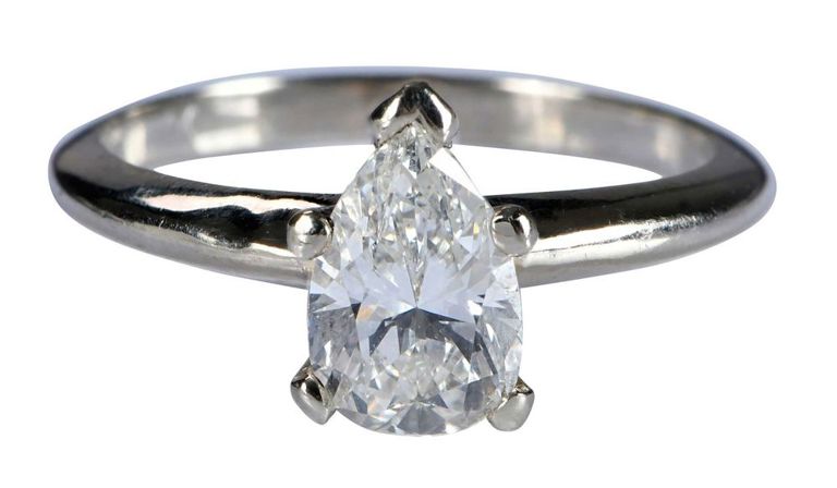 14k White Gold Diamond Ring