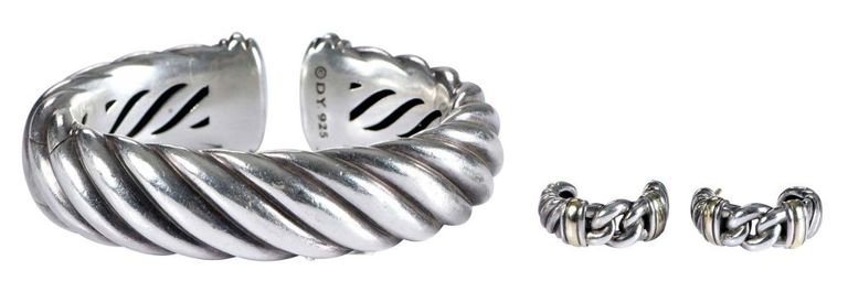 Sterling Silver and Gold Jewelry Set