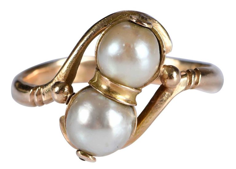 18k Yellow Gold Pearl Ring