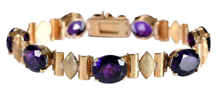 Gold Amethyst Bracelet