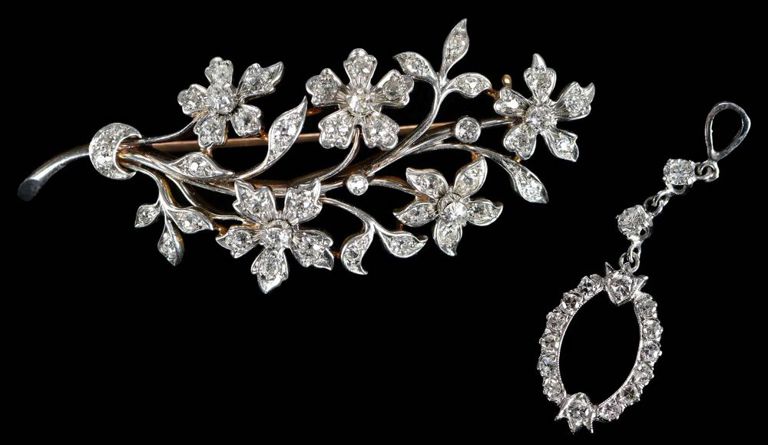 14k Gold Diamond Jewelry Set